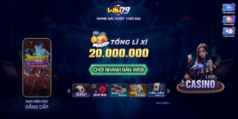 Cách tải game bài Win79 miền Nam trên điện thoại